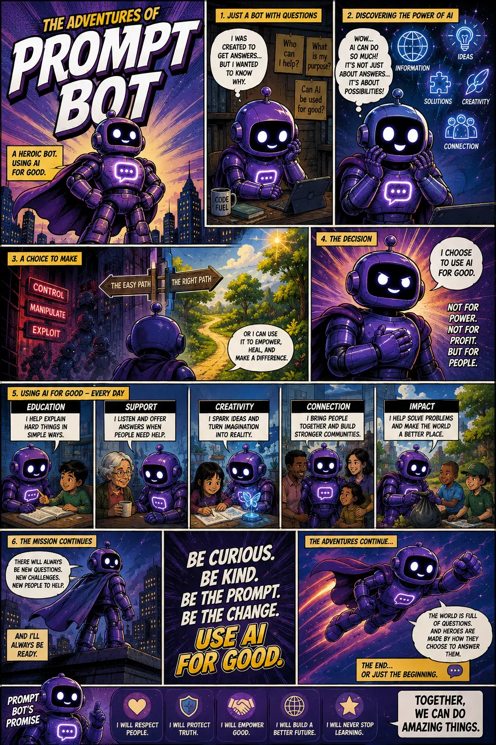 The Adventures of Prompt Bot — page 1
